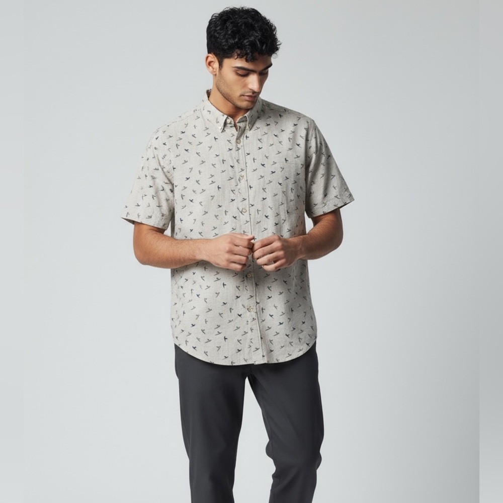 Denim & Flower Men’s Slim Fit XL Button Up